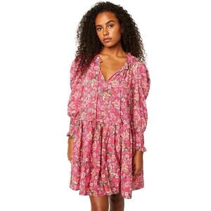 Misa Los Angeles Maya Mini Dress Pink Falaise Floral Made in USA Sz S NWOT $320